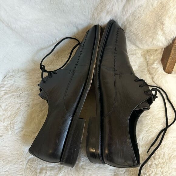 VTG Mezlan Black Lace Up Square Toe Classic Leather Oxford Dress Shoe Size 10M main image 8